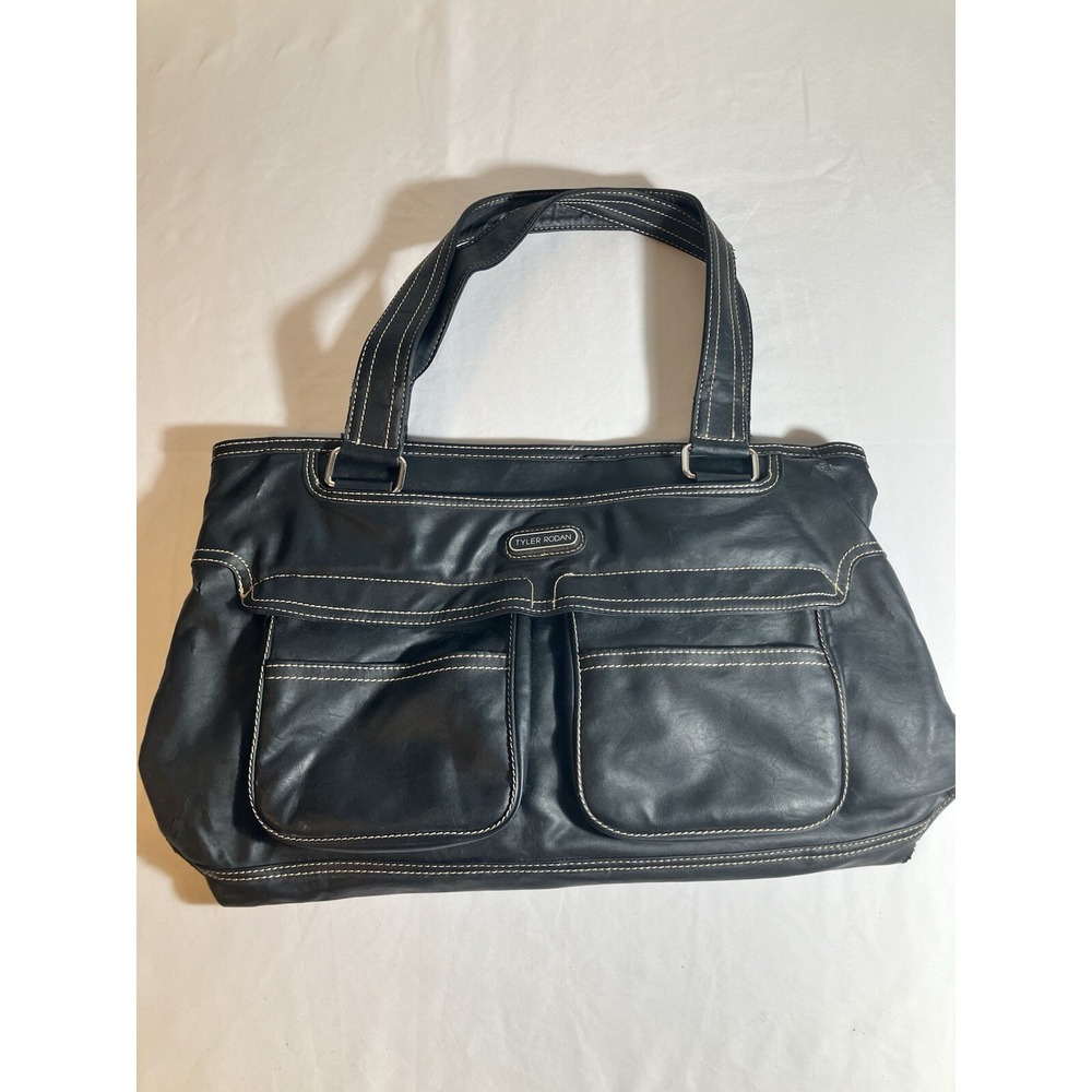 Women's Tyler Rodan Black Large Purse, Zip/Snap Pockets, Zip Close